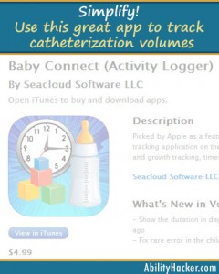 Simplify - Use this great app to log catheterization volumes