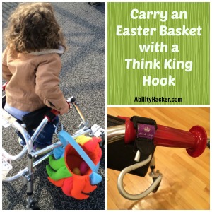 Carry an Easter Basket on a Walker with a Think King hook