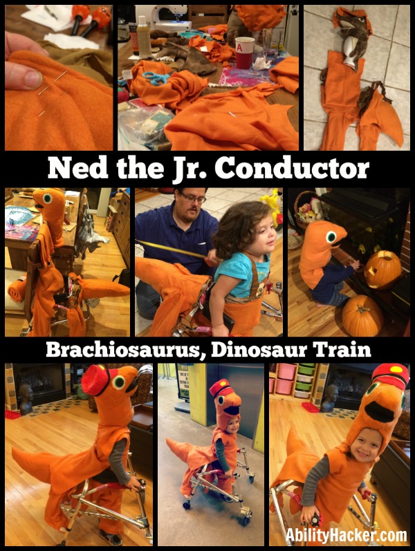 Making Halloween Costume Ned the Jr Conductor Dinosaur Train