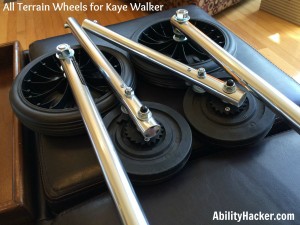 How the all terrain kaye walker wheels look when they arrive